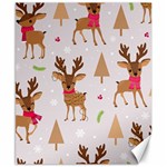 Christmas-seamless-pattern-with-reindeer Canvas 8  x 10  8.15 x9.66  Canvas - 1