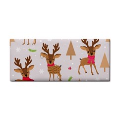 Christmas-seamless-pattern-with-reindeer Hand Towel by Grandong