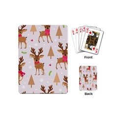 Christmas-seamless-pattern-with-reindeer Playing Cards Single Design (mini) by Grandong