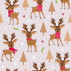 Christmas-seamless-pattern-with-reindeer Play Mat (square) by Grandong