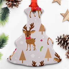 Christmas-seamless-pattern-with-reindeer Ornament (christmas Tree) 