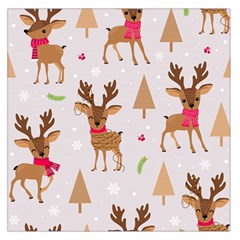 Christmas-seamless-pattern-with-reindeer Square Satin Scarf (36  X 36 ) by Grandong