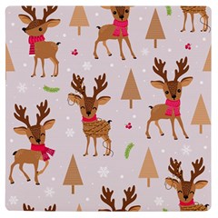 Christmas-seamless-pattern-with-reindeer Uv Print Square Tile Coaster 