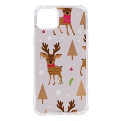 Christmas-seamless-pattern-with-reindeer Iphone 14 Plus Tpu Uv Print Case by Grandong