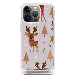 Christmas-seamless-pattern-with-reindeer Iphone 13 Pro Tpu Uv Print Case by Grandong