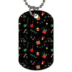 Christmas Pattern Texture Colorful Wallpaper Dog Tag (one Side) by Grandong