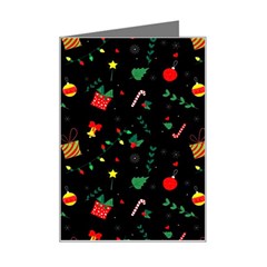 Christmas Pattern Texture Colorful Wallpaper Mini Greeting Card by Grandong