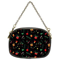 Christmas Pattern Texture Colorful Wallpaper Chain Purse (two Sides) by Grandong