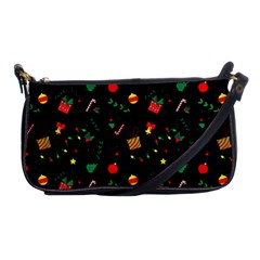 Christmas Pattern Texture Colorful Wallpaper Shoulder Clutch Bag by Grandong