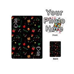 Christmas Pattern Texture Colorful Wallpaper Playing Cards 54 Designs (mini) by Grandong