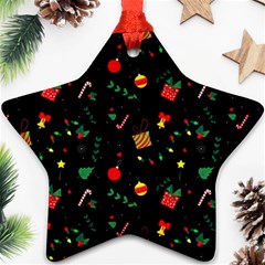 Christmas Paper Stars Pattern Texture Background Colorful Colors Seamless Copy Ornament (star) by Grandong