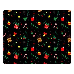 Christmas Pattern Texture Colorful Wallpaper Two Sides Premium Plush Fleece Blanket (large) by Grandong