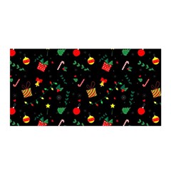 Christmas Pattern Texture Colorful Wallpaper Satin Wrap 35  X 70  by Grandong