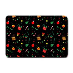 Christmas Paper Stars Pattern Texture Background Colorful Colors Seamless Copy Small Doormat by Grandong