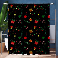 Christmas Paper Stars Pattern Texture Background Colorful Colors Seamless Copy Shower Curtain 60  X 72  (medium)  by Grandong