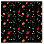 Christmas Paper Stars Pattern Texture Background Colorful Colors Seamless Copy Square Satin Scarf (36  x 36 ) Front