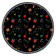 Christmas Pattern Texture Colorful Wallpaper Wireless Fast Charger(black) by Grandong