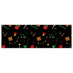 Christmas Pattern Texture Colorful Wallpaper Banner and Sign 12  x 4  Front