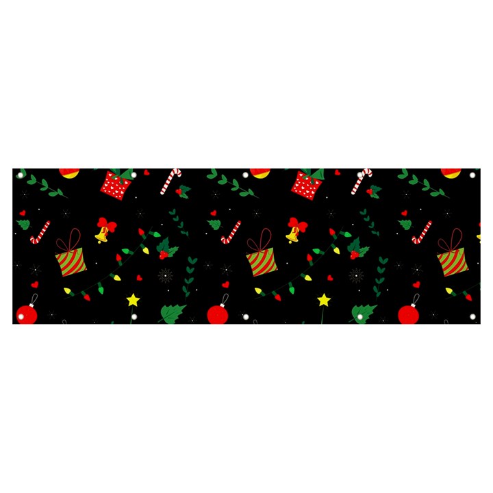 Christmas Pattern Texture Colorful Wallpaper Banner and Sign 12  x 4 