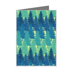 Christmas Trees Pattern Digital Paper Seamless Mini Greeting Card