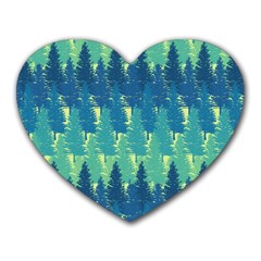 Christmas Trees Pattern Digital Paper Seamless Heart Mousepad