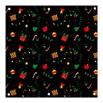 Christmas Paper Stars Pattern Texture Background Colorful Colors Seamless Copy Banner and Sign 3  x 3  Front