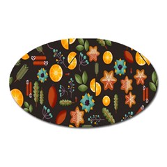 Christmas-seamless-pattern   - Oval Magnet