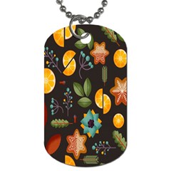 Christmas-seamless-pattern   - Dog Tag (one Side) by Grandong