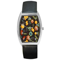 Christmas-seamless-pattern   - Barrel Style Metal Watch by Grandong