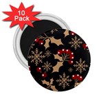 Christmas-pattern-with-snowflakes-berries 2.25  Magnets (10 pack)  Front