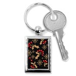 Christmas-pattern-with-snowflakes-berries Key Chain (Rectangle) Front