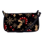 Christmas-pattern-with-snowflakes-berries Shoulder Clutch Bag Front