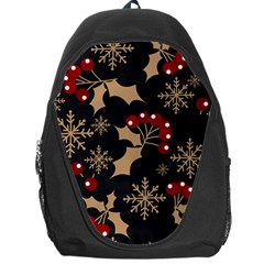 Christmas-pattern-with-snowflakes-berries Backpack Bag by Grandong