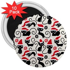 Cute Christmas Seamless Pattern Vector 3  Magnets (10 Pack)  by Grandong