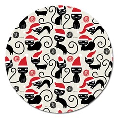 Cute Christmas Seamless Pattern Vector Magnet 5  (round) by Grandong