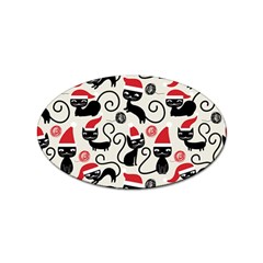 Cute Christmas Seamless Pattern Vector Sticker Oval (10 Pack) by Grandong