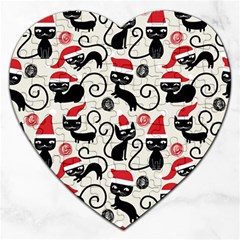 Cute Christmas Seamless Pattern Vector Jigsaw Puzzle (heart) by Grandong