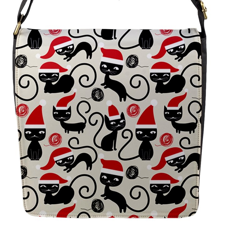 Cute Christmas Seamless Pattern Vector Flap Closure Messenger Bag (S)