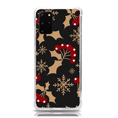 Christmas-pattern-with-snowflakes-berries Samsung Galaxy S20Plus 6.7 Inch TPU UV Case