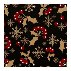 Christmas-pattern-with-snowflakes-berries Banner And Sign 3  X 3  by Grandong