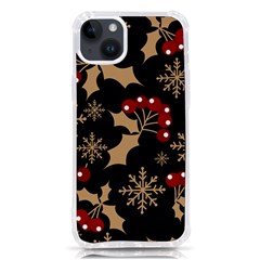 Christmas-pattern-with-snowflakes-berries Iphone 14 Plus Tpu Uv Print Case by Grandong