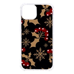 Christmas-pattern-with-snowflakes-berries Iphone 13 Tpu Uv Print Case by Grandong