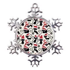 Cute Christmas Seamless Pattern Vector Metal Large Snowflake Ornament by Grandong