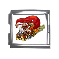 Funny Santa Claus Christmas Mega Link Italian Charm (18mm) by Grandong