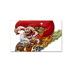 Funny Santa Claus Christmas Sticker Rectangular (10 Pack) by Grandong