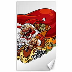 Funny Santa Claus Christmas Canvas 40  X 72  by Grandong