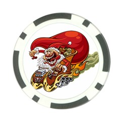 Funny Santa Claus Christmas Poker Chip Card Guard by Grandong