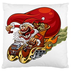 Funny Santa Claus Christmas Large Cushion Case (two Sides) by Grandong