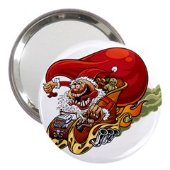 Funny Santa Claus Christmas 3  Handbag Mirrors by Grandong