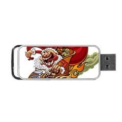 Funny Santa Claus Christmas Portable Usb Flash (two Sides) by Grandong